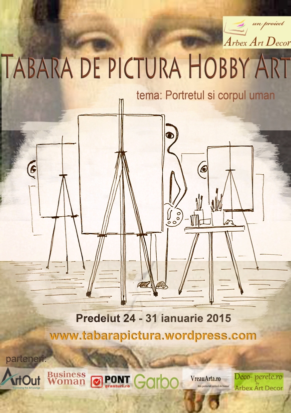 Arbex Art Decor te invita in Tabara de pictura Hobby Art cu instructor Afis-r