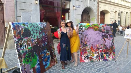 Atelierul de pictura stradala Descopera placerea de a picta propus de Tabara de pictura Hobby Art la Strada dell'Arte 2017